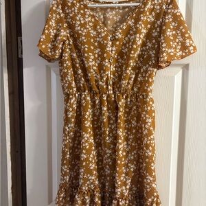 Floral Mustard Dress